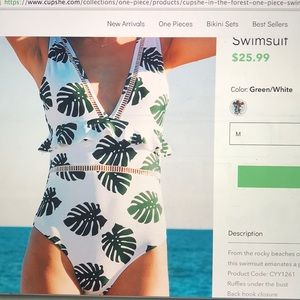 Cupshe in the forest One piece swimsuit